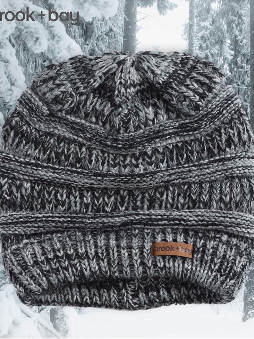 Brook + Bay Women's Adult Winter Cozy Knit Beanie Hat Gray - Picture 8 of 14